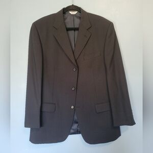 Joseph & Feiss International Comfort Stretch Black Men Blazer Worsted Wool 42R